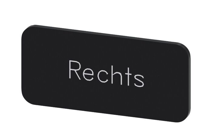 SIEMENS Štítek popisný 12,5 x 27 mm, štítek černý, popisek RECHTS