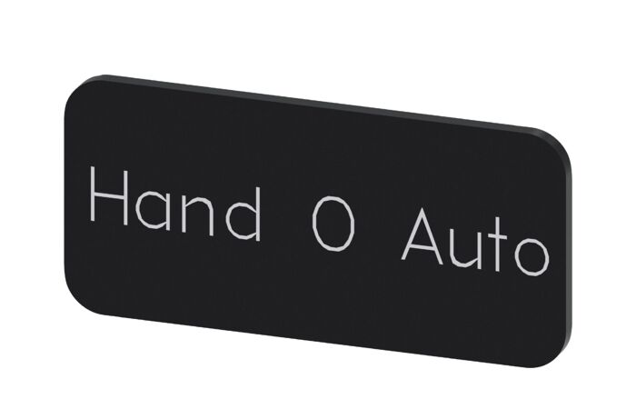 SIEMENS Štítek popisný 12,5 x 27 mm, štítek černý, popisek HAND O AUTO
