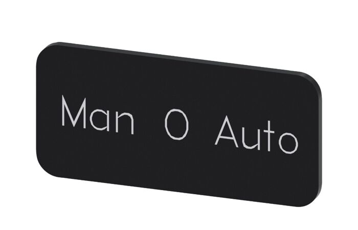 SIEMENS Štítek popisný 12,5 x 27 mm, štítek černý, popisek MAN-O-AUTO