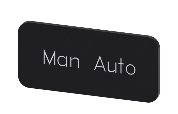 SIEMENS Štítek popisný 12,5 x 27 mm, štítek černý, popisek MAN AUTO