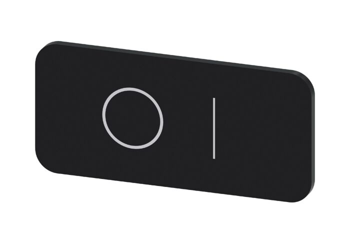 SIEMENS Štítek popisný 12,5 x 27 mm, štítek černý, symbol: O* I