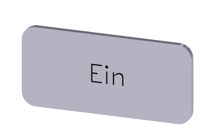 SIEMENS Štítek popisný 12,5 x 27 mm, štítek stříbrný, popisek EIN
