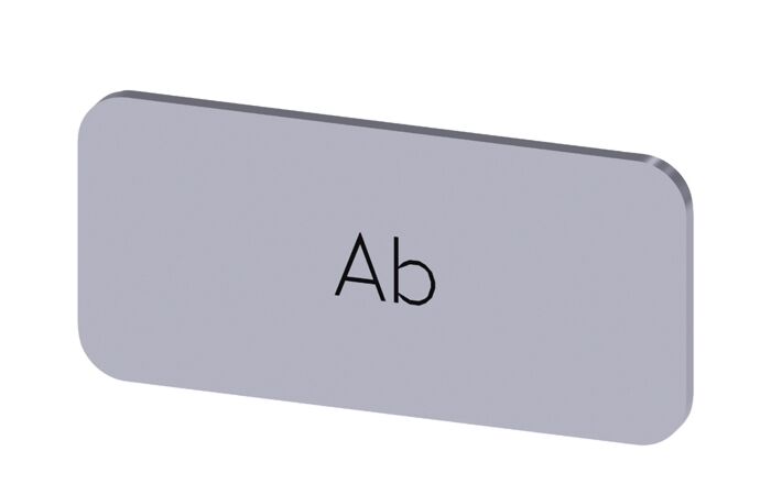 SIEMENS Štítek popisný 12,5 x 27 mm, štítek stříbrný, popisek AB