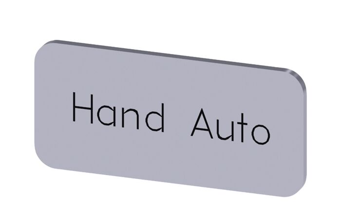SIEMENS Štítek popisný 12,5 x 27 mm, štítek stříbrný, popisek HAND AUTO