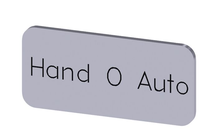 SIEMENS Štítek popisný 12,5 x 27 mm, štítek stříbrný, popisek HAND O AUTO