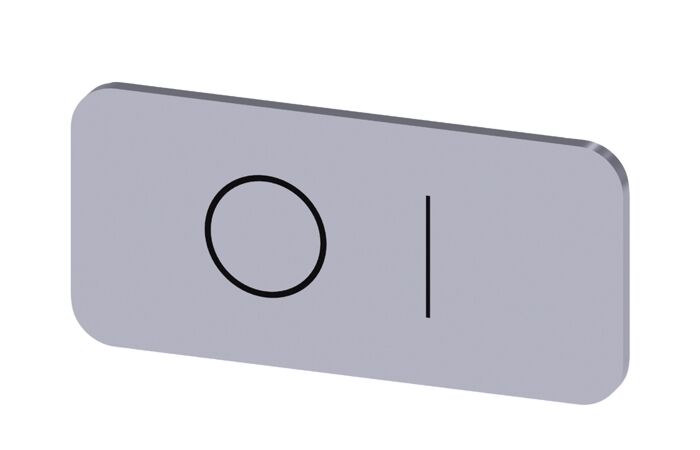 SIEMENS Štítek popisný 12,5 x 27 mm, štítek stříbrný, symbol: O* I
