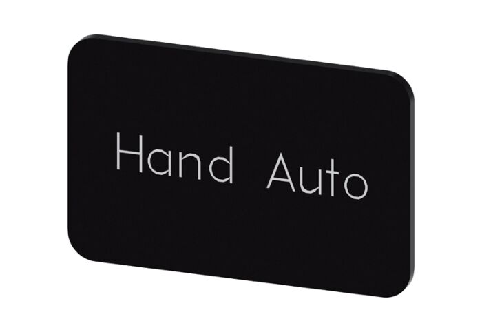SIEMENS Štítek popisný 17,5 x 27 mm, štítek černý, popisek HAND AUTO