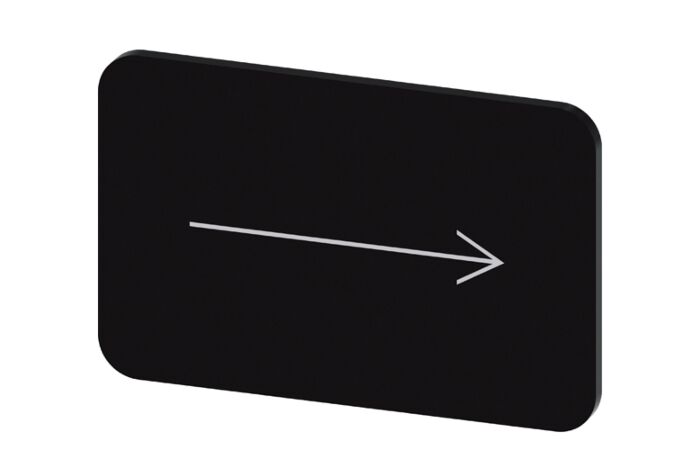 SIEMENS Štítek popisný 17,5 x 27 mm, štítek černý, symbol: směr šipky doprava
