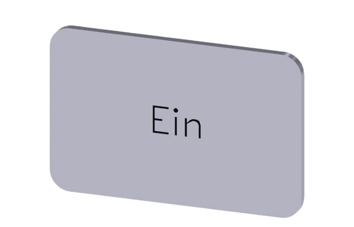 SIEMENS Štítek popisný 17,5 x 27 mm, štítek stříbrný, popisek EIN