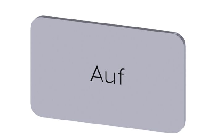 SIEMENS Štítek popisný 17,5 x 27 mm, štítek stříbrný, popisek AUF