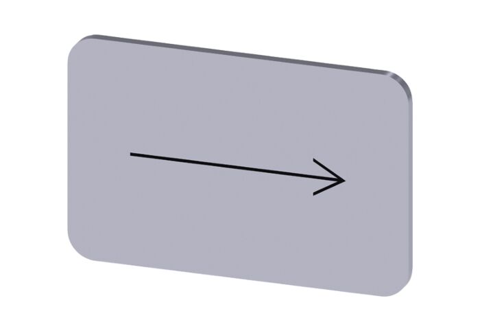 SIEMENS Štítek popisný 17,5 x 27 mm, štítek stříbrný, symbol: směr šipky doprava