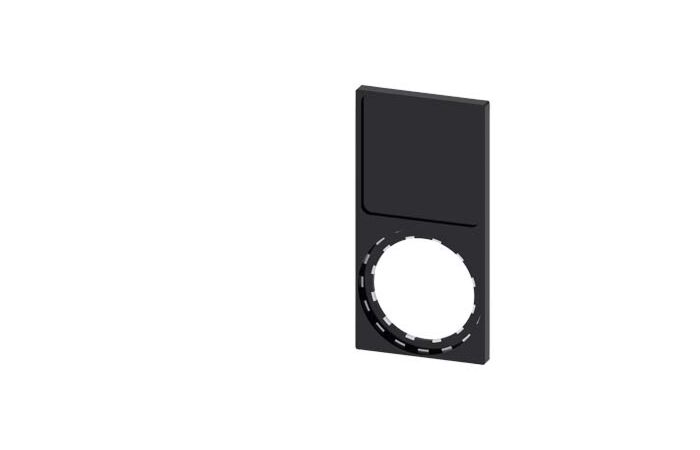 SIEMENS Držák štítku, rámeček dole obdélníkový, černá barva, pro štítek popisný 27 x 27 mm