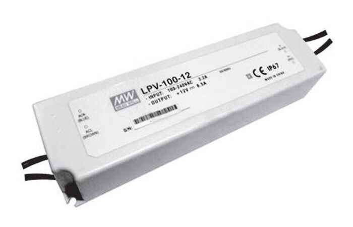 MEANWELL Napaječ LED 12V 100W LPV nestmívatelný IP65