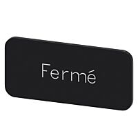 SIEMENS Štítek popisný 12,5 x 27 mm, štítek černý, popisek FERME