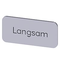 SIEMENS Štítek popisný 12,5 x 27 mm, štítek stříbrný, popisek LANGSAM