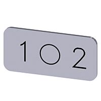 SIEMENS Štítek popisný 12,5 x 27 mm, štítek stříbrný, symbol: 1 O 2