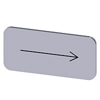 SIEMENS Štítek popisný 12,5 x 27 mm, štítek stříbrný, symbol: směr šipky doprava