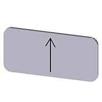 SIEMENS Štítek popisný 12,5 x 27 mm, štítek stříbrný, symbol: směr šipky nahoru