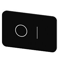 SIEMENS Štítek popisný 17,5 x 27 mm, štítek černý, symbol: O* I