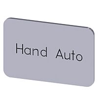 SIEMENS Štítek popisný 17,5 x 27 mm, štítek stříbrný, popisek HAND AUTO