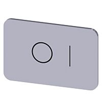 SIEMENS Štítek popisný 17,5 x 27 mm, štítek stříbrný, symbol: O* I