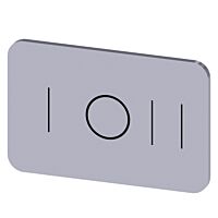 SIEMENS Štítek popisný 17,5 x 27 mm, štítek stříbrný, symbol: I* O II