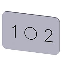 SIEMENS Štítek popisný 17,5 x 27 mm, štítek stříbrný, symbol: 1 O 2