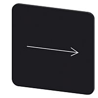 SIEMENS Štítek popisný 27 x 27 mm, štítek černý, symbol: směr šipky doprava