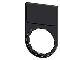 SIEMENS Držák štítku, plochý, zaoblený, černá barva, pro štítek popisný 17,5 x 27 mm