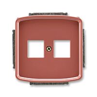 ABB Kryt zásuvky komunikační přímé (2x), s kovovým upevňovacím třmenem 5014A-A02018 R2