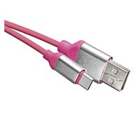 EMOS Kabel USB 2,0 A/M-C/M délka 1m růžová