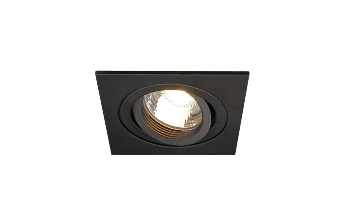 NEW TRIA I downlight ctvercova matna cerna 230V GU10 50W