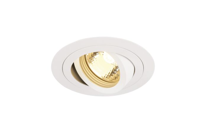 NEW TRIA GU10 zapustna kruhova matna bila 230V GU10 dichroidni halogen 50W