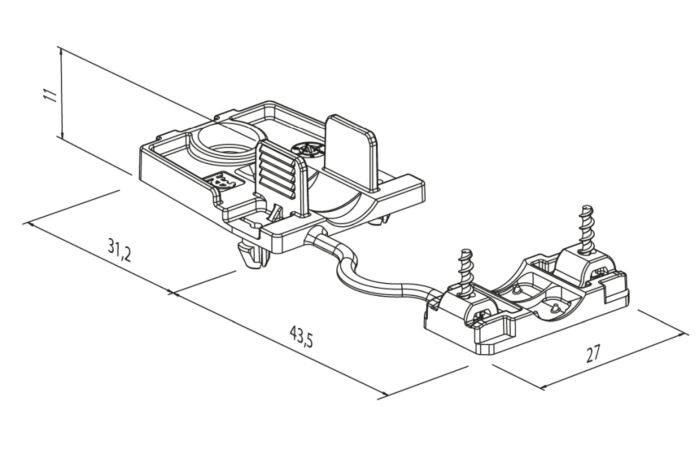 ELECTRO-TERMINAL Spona odlehčovací  BFP+ZUG SLK 7 STAND ALONE ke svorce SLK7