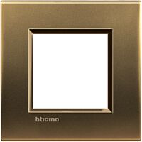 Rámeček BTICINO LNA4802BZ hran.2M bronz