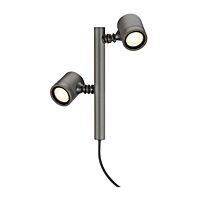 SLV Svítidlo NEW MYRA2 4Wx2 GU10 stojací lampa 30cm IP44 antracit