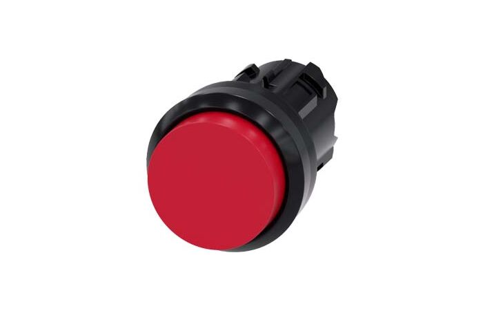 SIEMENS Tlačítko, 22 mm, kulaté, plast, červené, knoflík stiskací
