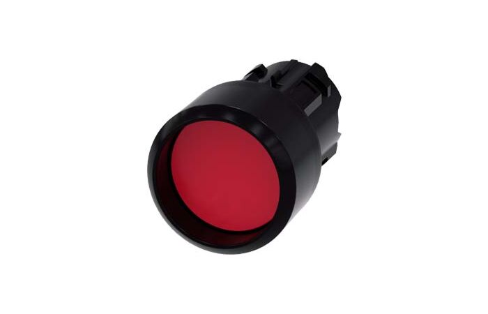 SIEMENS Tlačítko, 22 mm, kulaté, plast, červené, čelní kroužek