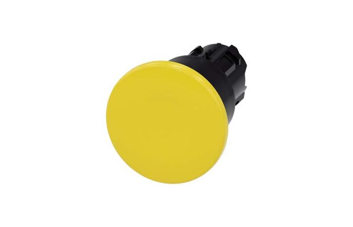 SIEMENS Tlačítko hřibové, 22 mm, kulaté, plast, žlutá