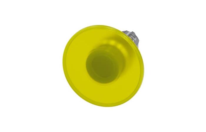 SIEMENS Tlačítko hřibové, osvětlené, 22 mm, kulaté, kov, s vysokým leskem, žlutá, 60 mm