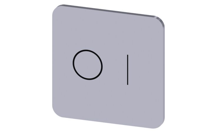 SIEMENS Štítek popisný 22 x 22 mm, štítek stříbrný, symbol: O* I