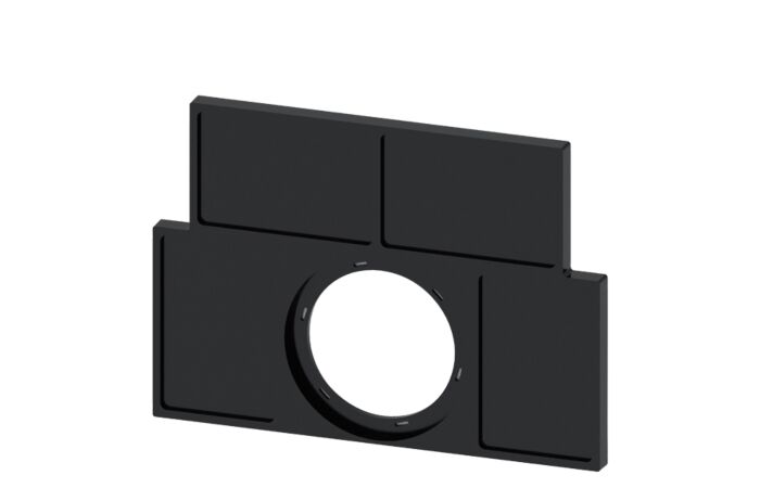 SIEMENS Držák štítku, plochý, černá barva, pro 4 Štítky popisné 17,5 x 27 mm, k nalepení