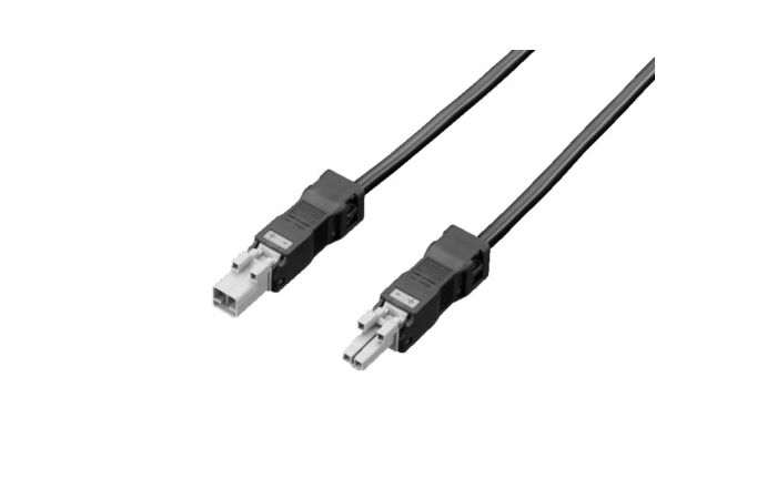 Prop. kabel,2-žil,černý,1000mm,s konekt.