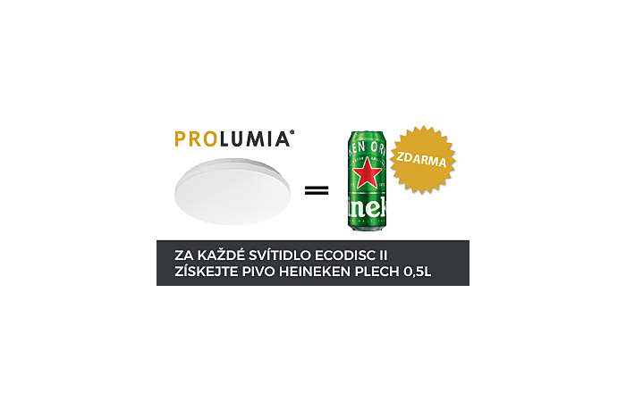 PROLUMIA - nakupte vybraná svítidla a získejte pivo Heineken