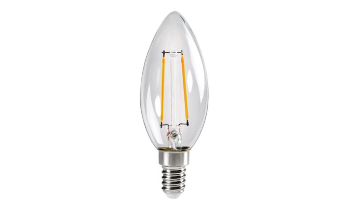 KANLUX Žárovka LED 2,5W-25 E14 2700K svíčka čirá Filament