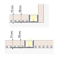 Profil AL 33/11mm DP černý komplet 2m