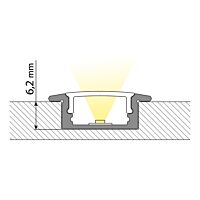 Vestavný hliníkový profil VO, 23x8 mm če