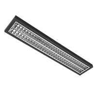 MODUS AREL4000, 2x LED , 1200mm, mřížka AL mat, přisazené/závěsné, LED 840,  SELV 1400mA, nestmívatelný, nouzový zdroj