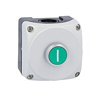 LOVATO Skříň LPZP1B8100 kompletní ovládací se zeleným tlačítkem, 1zap kontakt, "I"