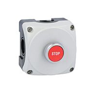LOVATO Skříň LPZP1B8103 kompletní ovládací se červeným tlačítkem, 1vyp kontakt, "STOP"
